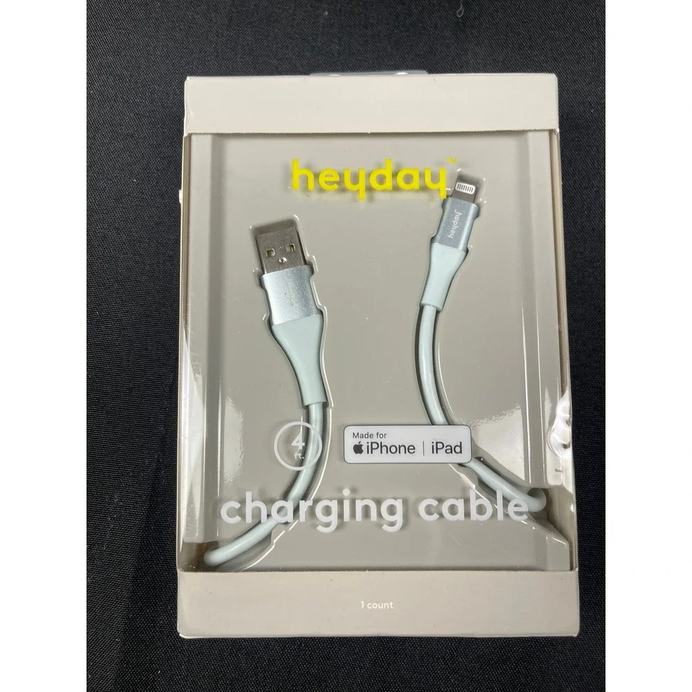 Heyday 4ft Lightning to USB-A Charging Cable Light Blue C8924LS9044 iPhone iPad